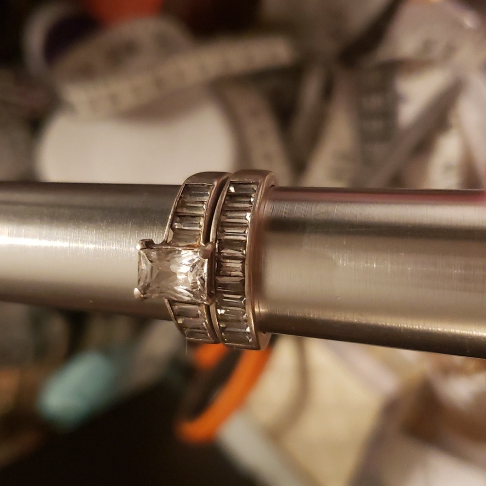 AVON STERLING SILVER VINTAGE WEDDING SET STAMPED STERLING